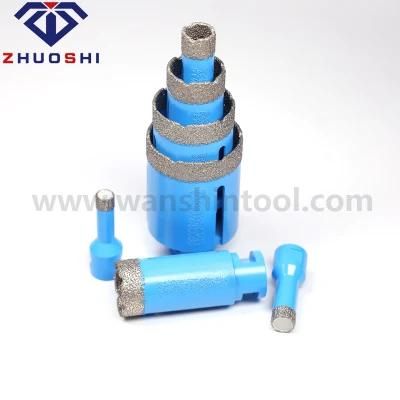 Diamond Drill Bit for Porcelain, Vacuum Brazed Drill Bit with Protective Diamond Stripes