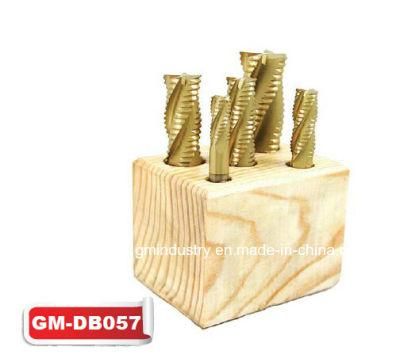 5PCS HSS Tin-Coated Roughing End Mill Set (GM-dB057)