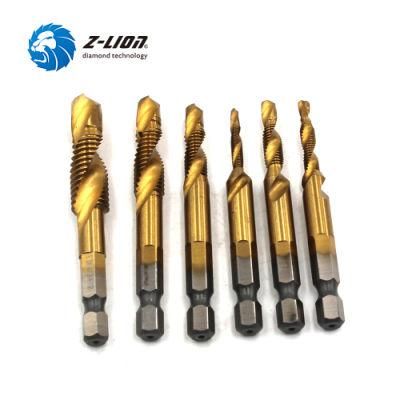 Z-Lion 6PCS High Speed Steel Quick Metric Combination Woodworking Tool HSS Twist Drill Bits for Wood/Iron/Aluminum